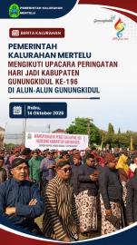 Pemerintah Kalurahan Mertelu Ikuti Upacara Peringatan Hari Jadi ke-196 Kabupaten Gunungkidul